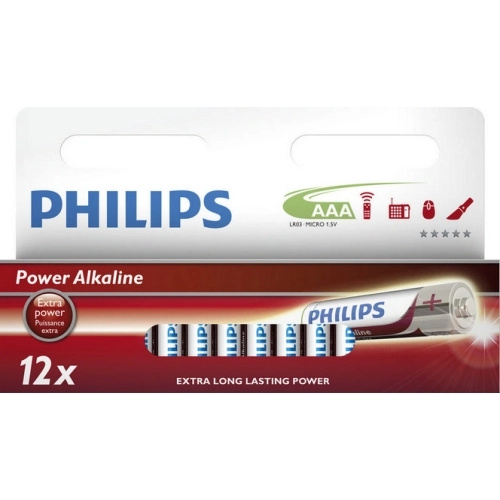 PHILIPS LR03P12W/10 mikrotužkové baterie 12 kusů