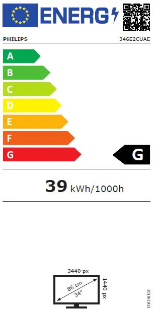 Philips 346E2CUAE Černá