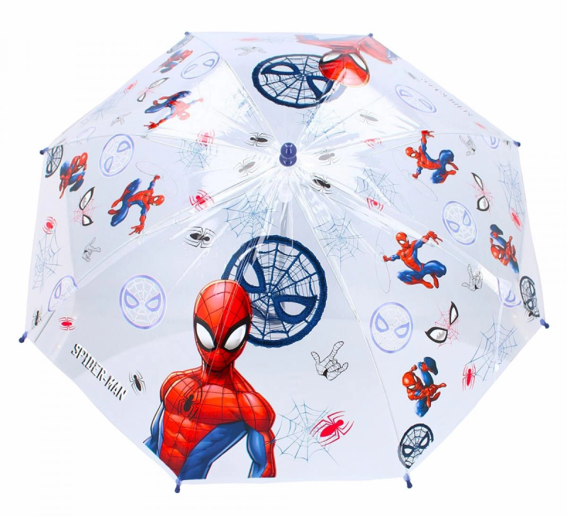 Dětský průhledný deštník Spider-Man - 1 kus