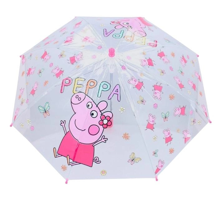 Dětský průhledný deštník Peppa Pig - 1 kus