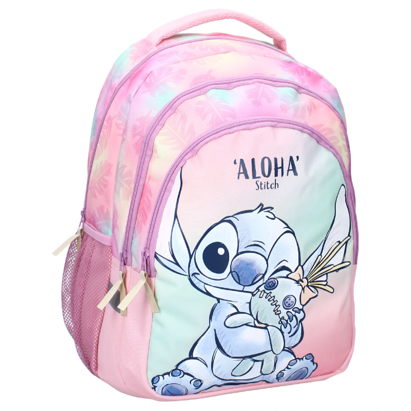 Školní batoh Disney Stitch wild energy aloha růžovo-modrý 35 l