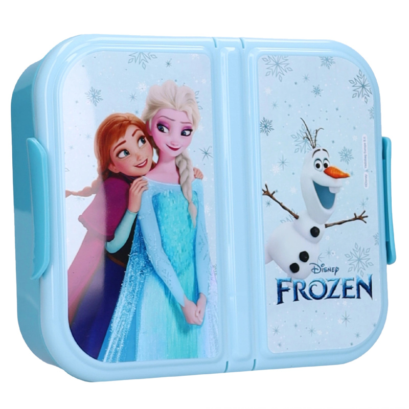 Tříkomorový svačinový box Disney Frozen II eat yum repeat - 1 kus