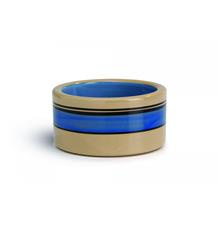 Beeztees Miska pro kočky STRIPES modrá 11,5cm