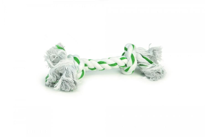 Beeztees Hračka pro psy Flossy lano zeleno-bílé 32cm