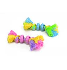 Beeztees Hračka pro psy Flossy lano s gumovými kruhy 16cm