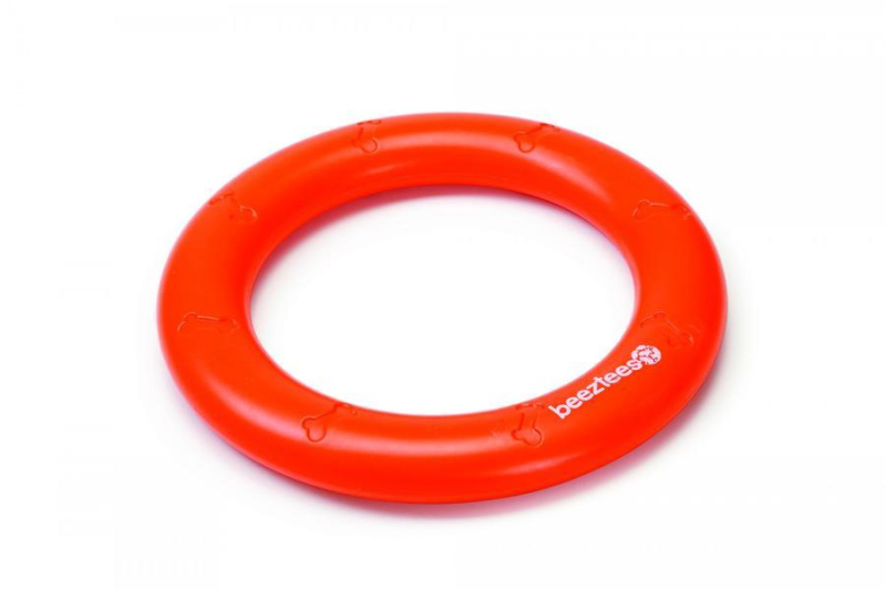 Beeztees Gumový tvrdý kruh oranžový 22 cm