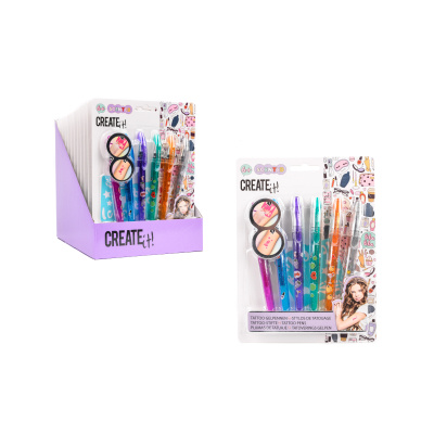 Canenco Tetovací sada 6x voňavé pero šablony