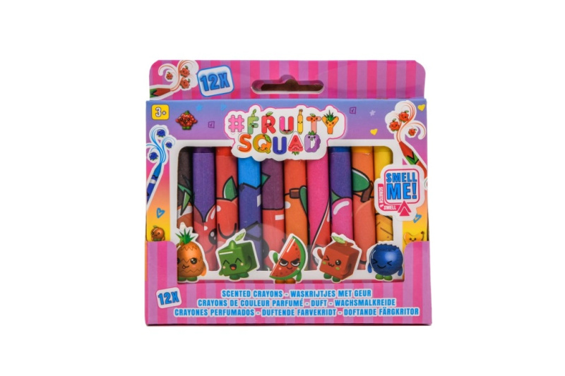 Canenco Voskovky barevné s ovocnou vůní Fruity Squad sada 12ks