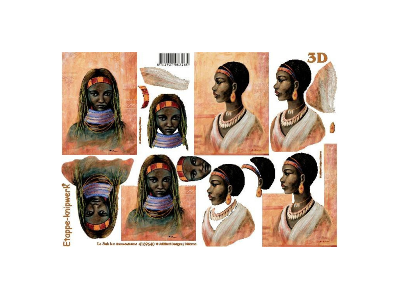 3D papíry pro vystřihování - Afrika 1