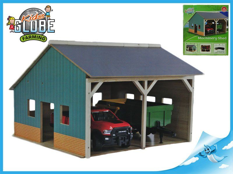 Kids Globe Farming garáž farma pro traktory 55x53x:16