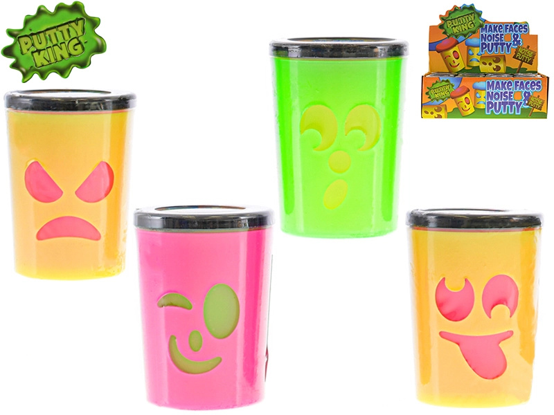 Sliz Putty King s obličejem – prdící hmota v kelímku