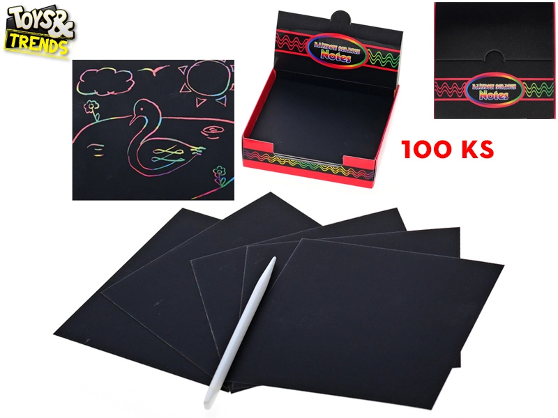 Vyškrabovací obrázky TOYS& TRENDS – kreativní sada 100 listů