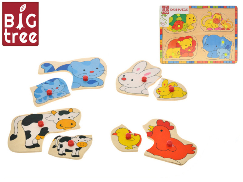 Vkládačka - dřevěná zvířátka 2 druhy