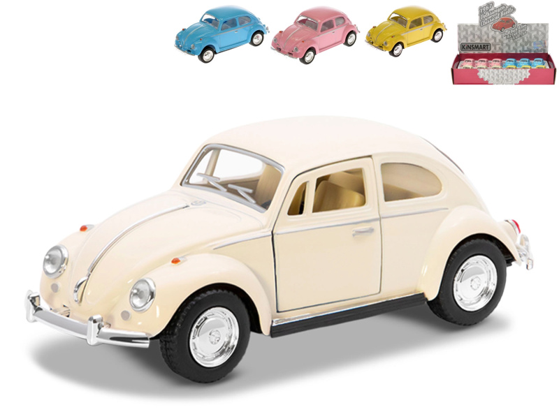 Kinsmart Volkswagen Beetle 1967 kovový model 1:64 se zpětným chodem