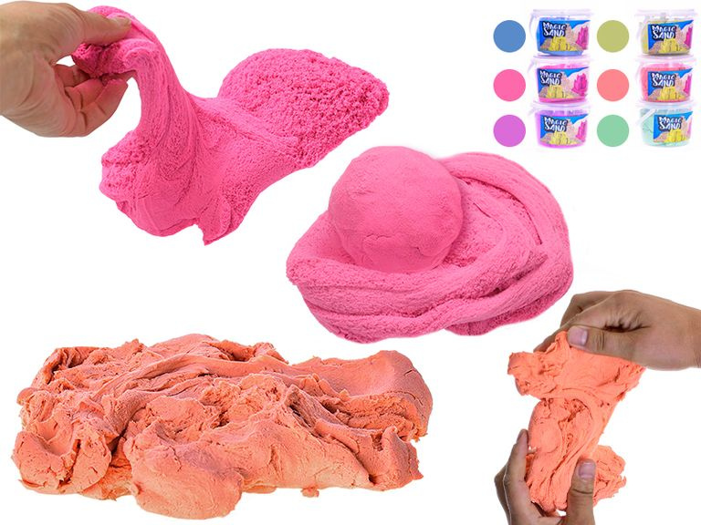 Magický kinetický písek 500 g v barevném kelímku