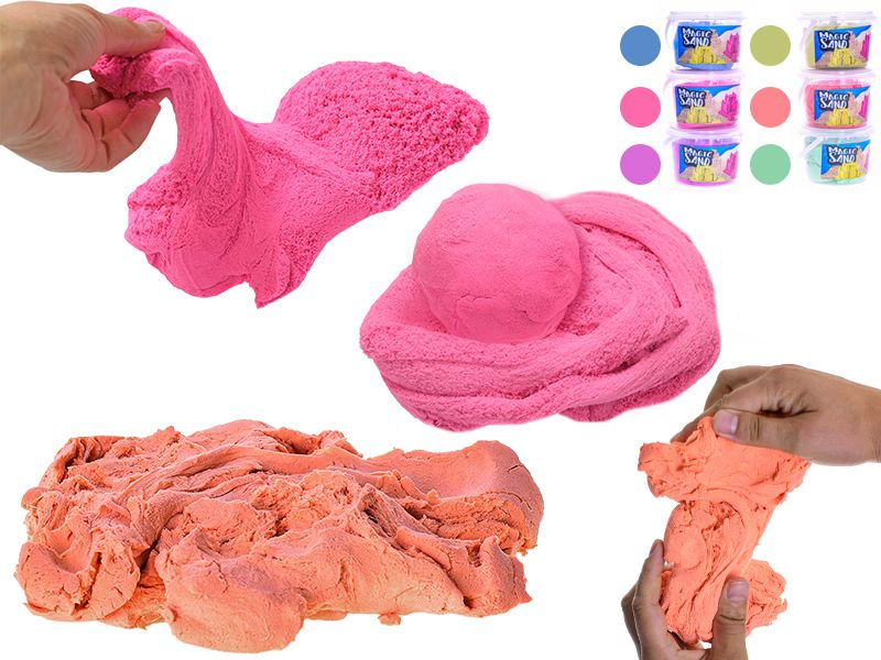 Magický kinetický písek 500 g v barevném kelímku