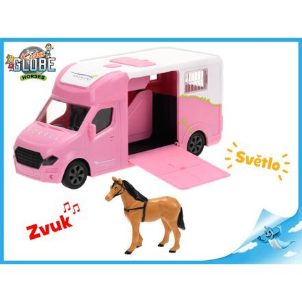 Kids Globe Auto přepravní 20cm kov růžové