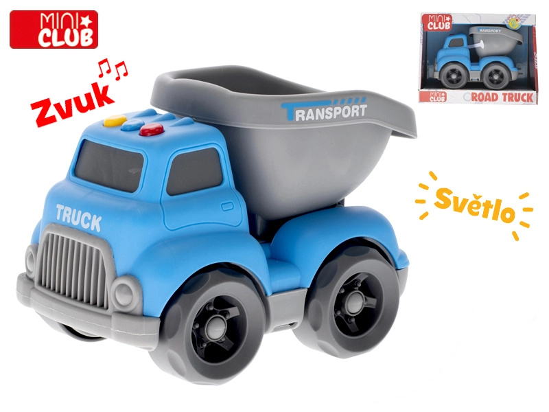 Mini sklápěčka 16 cm se světlem a zvukem, volnoběh (18m+)