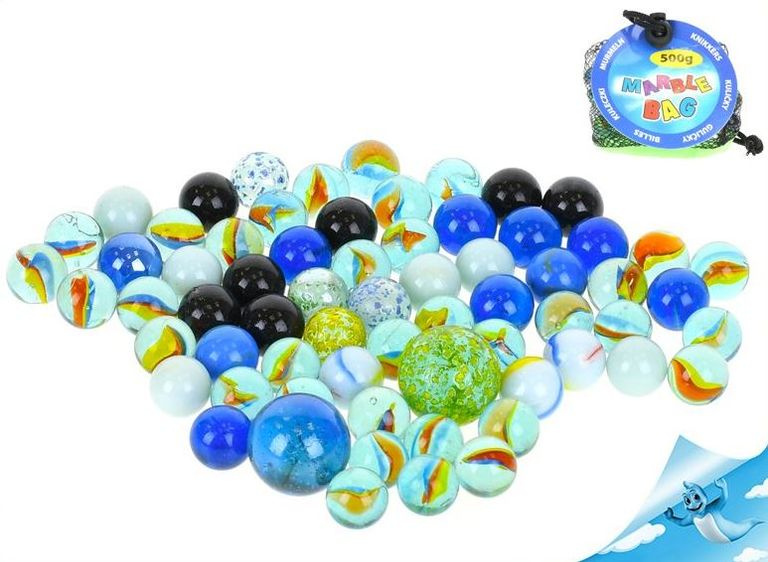 Skleněné kuličky Gametime v síťce 500 g