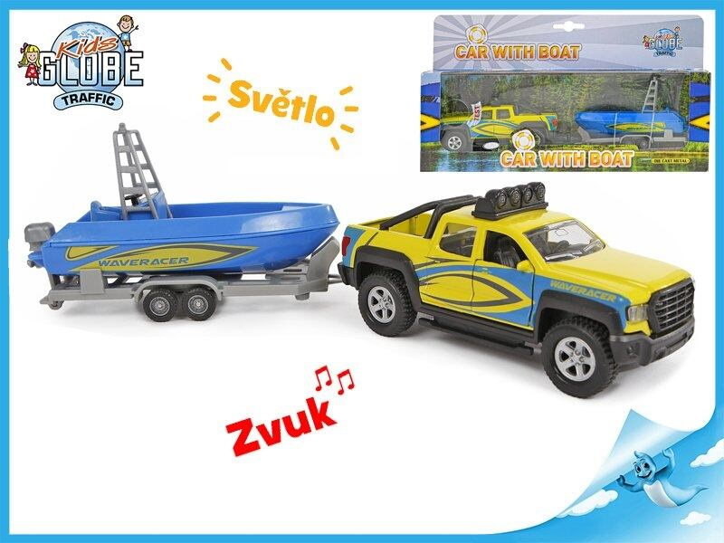 Kids Globe Tahač s lodí kov 27cm