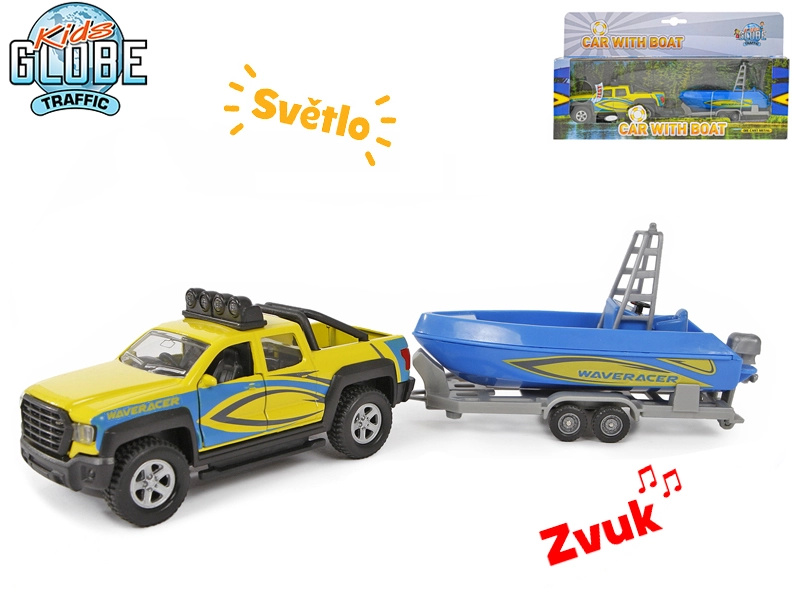 Kids Globe Tahač s lodí kov 27cm