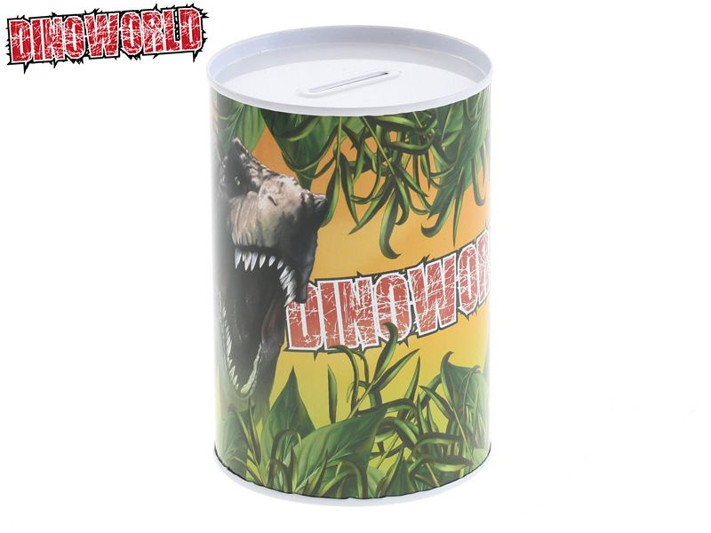 Mikro Dinoworld pokladnička dinosaurus 8x12cm kov
