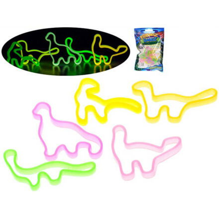 Mikro Náramek Friendz Bandz dinosaurus svítící ve tmě 6ks v sáčku 36ks v DBX