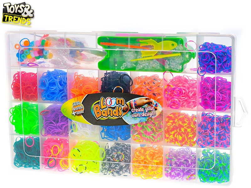 Toys&Trends velká sada na pletení náramků z gumiček 5600 ks