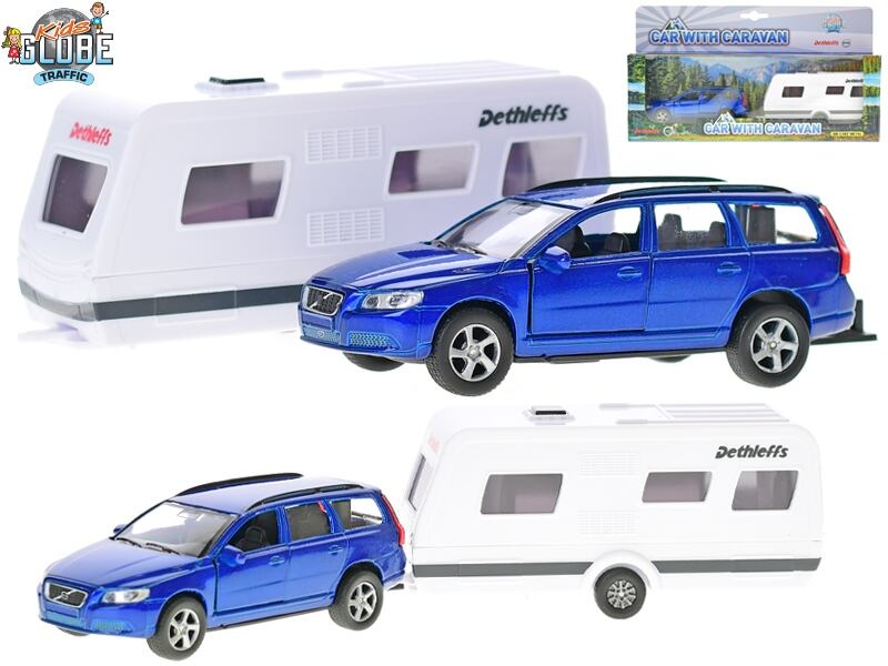 Kids Globe Volvo V70 kov s karavanem 30cm