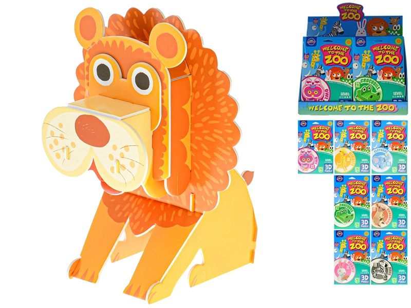 Pěnové 3D puzzle divoká zvířata - 1 kus