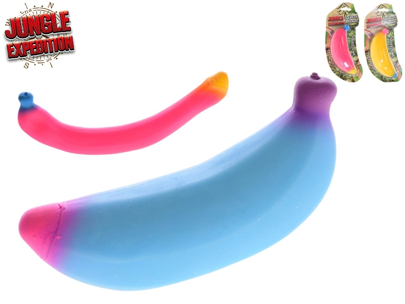 Jungle Expedition strečový antistresový banán 14 cm (3 ks)