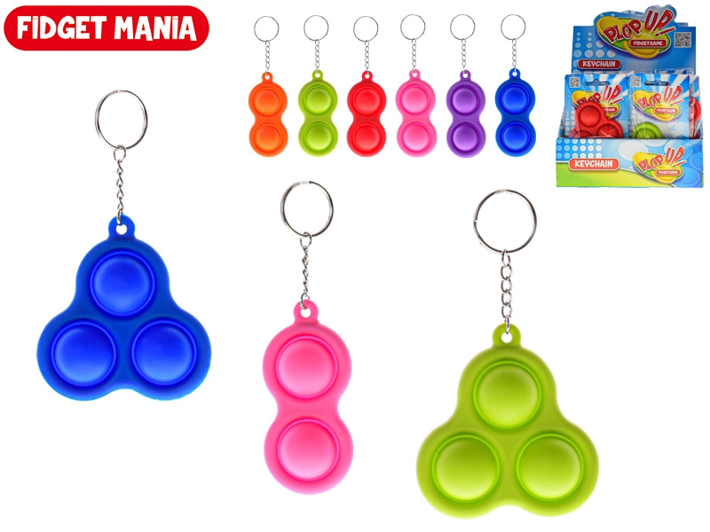 Antistresový přívěsek Plop up na klíče 8,2 cm – 6 barev