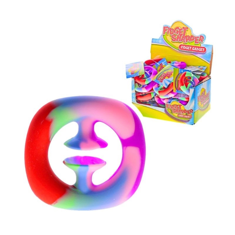 Antistresová hračka fidget snapper duhový – 6 barev
