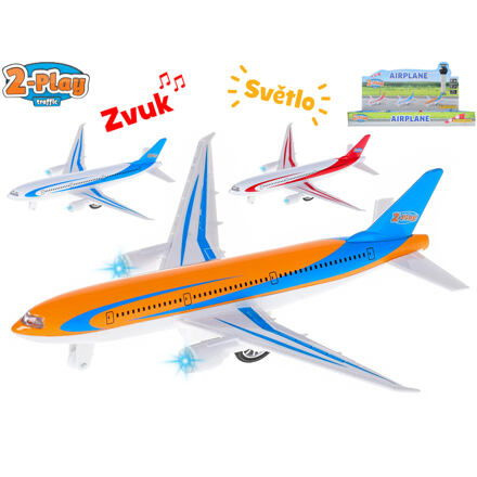 2-Play Traffic Letadlo kovové 18,5cm, 3 barvy