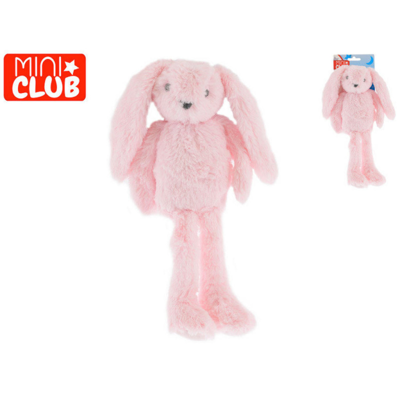Mikro Mini Club zajíček plyšový růžový 37cm dlouhé nohy