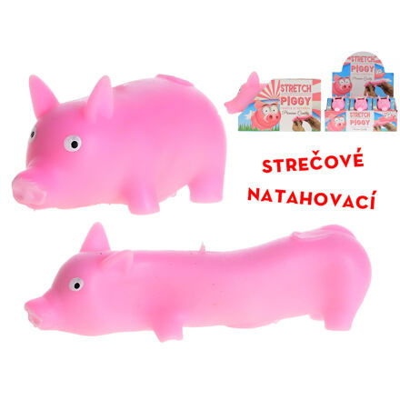 Mikro Trading Prasátko strečové natahovací 10cm v krabičce