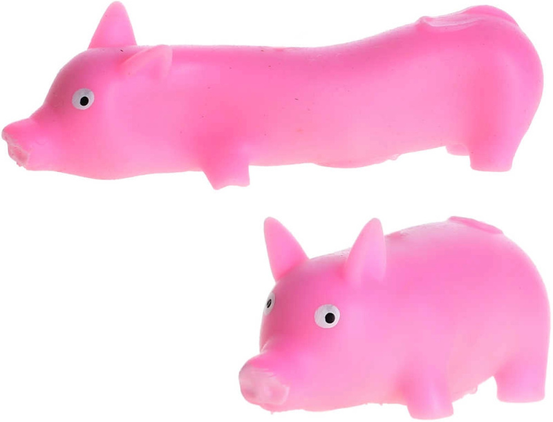 Mikro Trading Prasátko strečové natahovací 10cm v krabičce