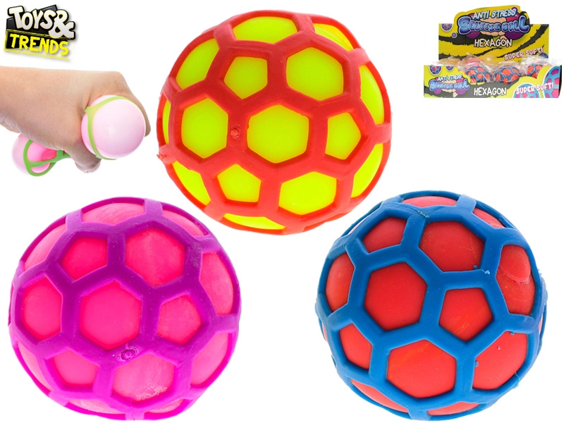 Strečový antistresový míček Hexagon – Toys&Trends