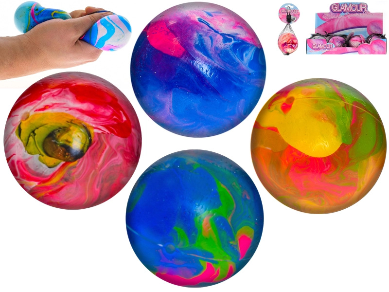 Strečový mramorový antistresový míček 7 cm – mačkací balónek pro děti i dospělé