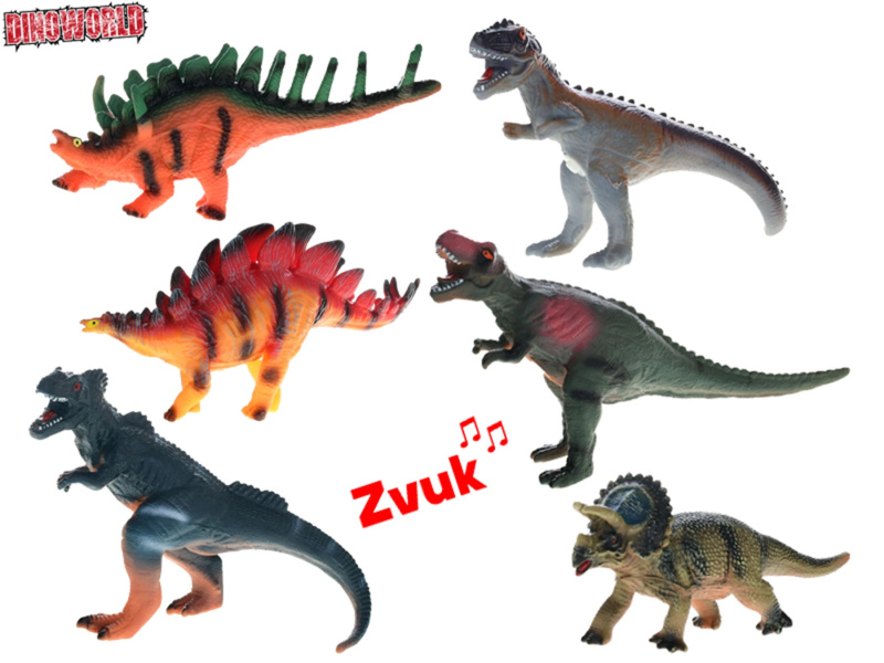 Figurka dinosaura se zvukem Dinoworld 23–25 cm - 1 kus
