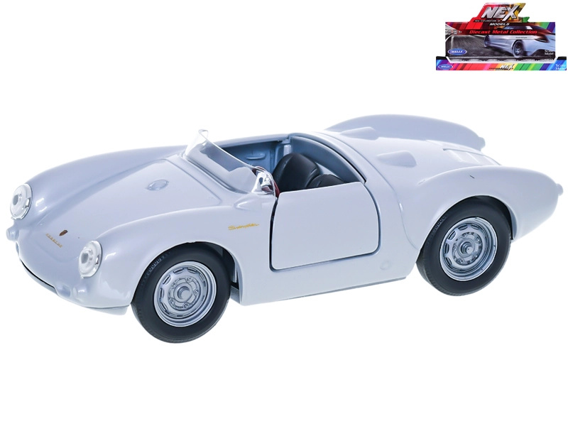Welly Porsche 550 Spyder kovový model auta 11,5 cm pull-back (12 ks v display boxu)