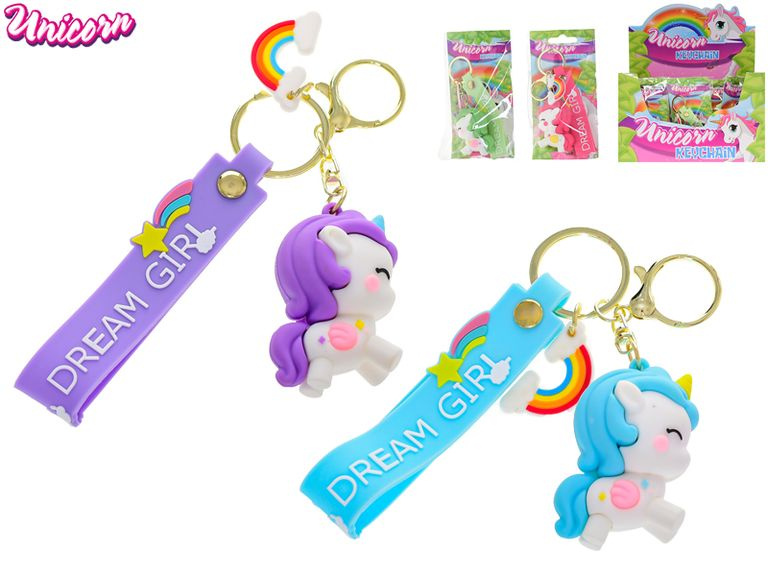 Unicorn klíčenka, mix barev