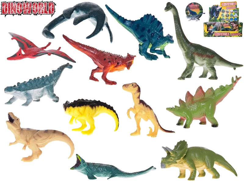 Dinoworld sada dinosauřích figurek 12 ks, 8 cm