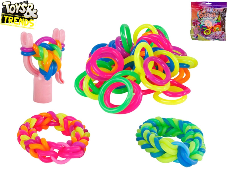 Sada na pletení mega gumičkových náramků TOYS&TRENDS (72 ks)