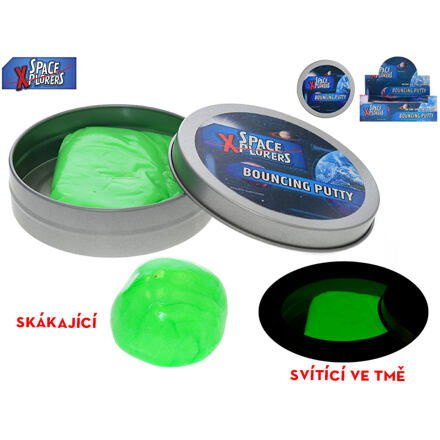 Mikro Space Xplorers hmota 40g skákací a ve tmě svítící 3 barvy