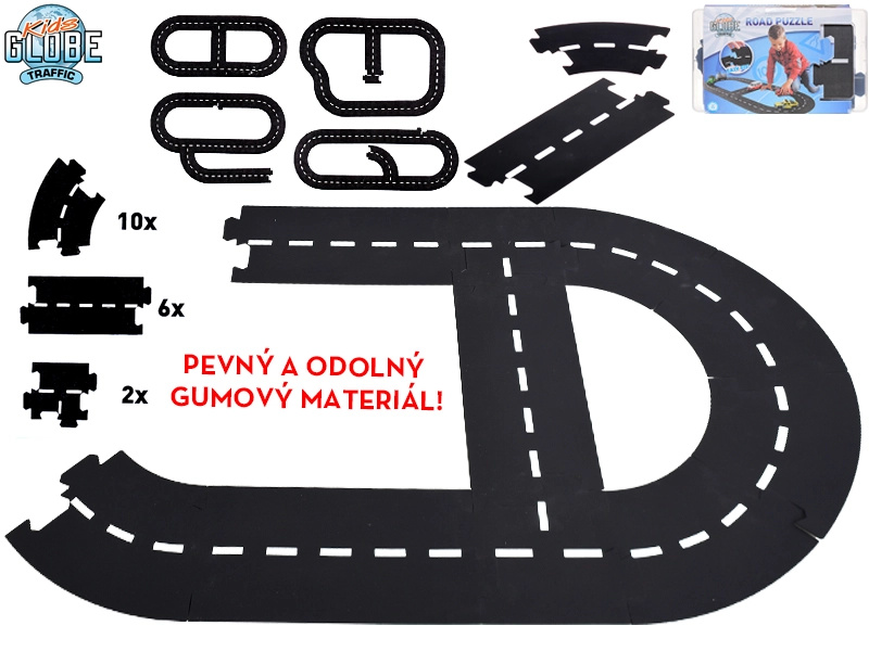 Kids Globe Traffic autodráha gumová obvod 307,5cm