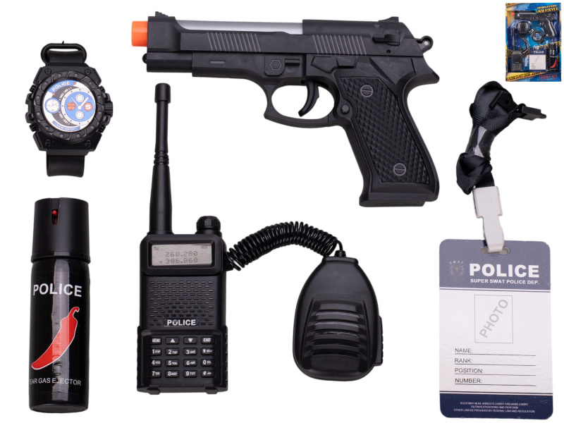 Policejní dopravní prostředky – set 5 ks na setrvačník