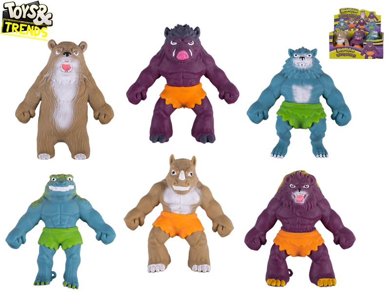 Toys&Trends Brainboooom strečová figurka příšerka predátor 14 cm (mix 6 druhů) 12 ks v display boxu