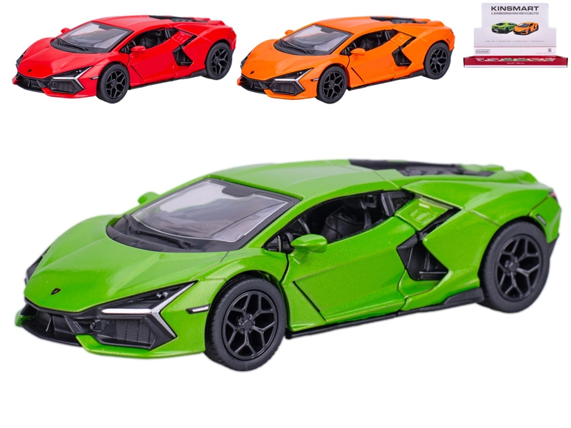 Kinsmart Lamborghini Revuelto kovový model 1:38 s otevíracími dveřmi