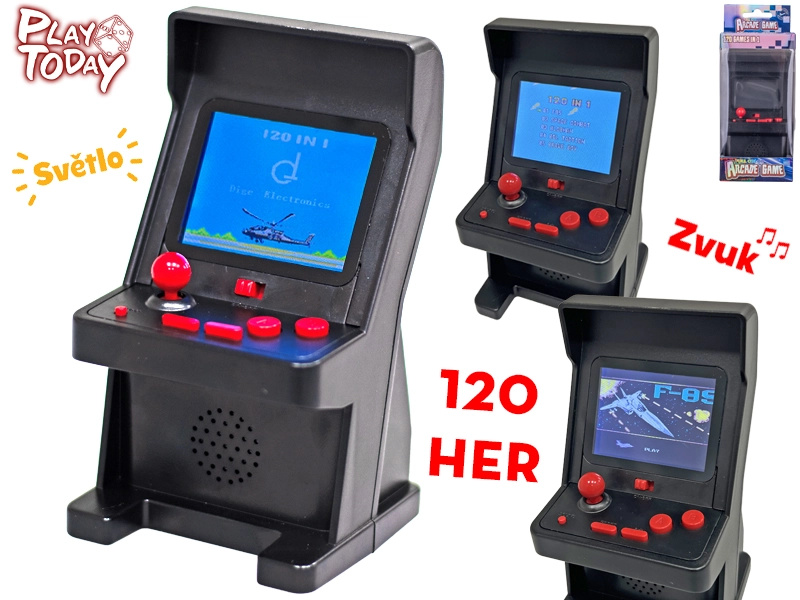 Přenosná herní konzole Play Today s 120 hrami a barevným displejem